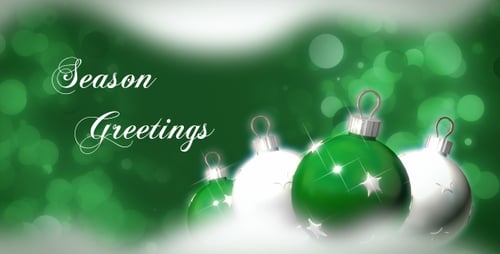 Elegant Animated Merry Christmas Ornaments Background