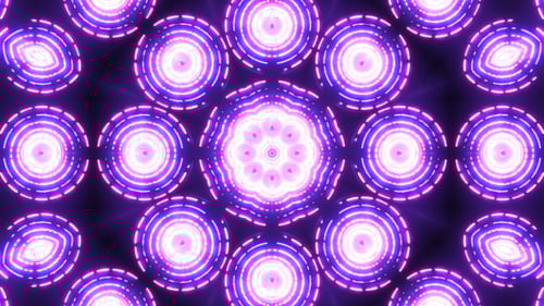 VJ Circle Neon Lights Background