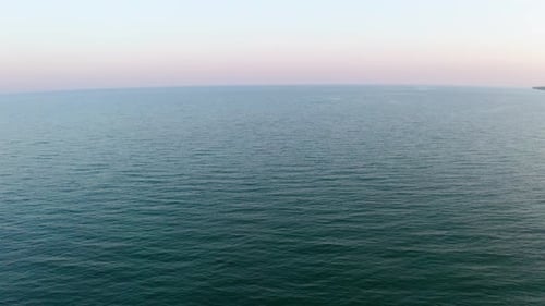 Océano, olas, mar, puesta de