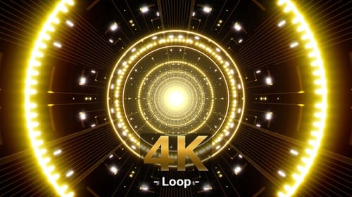 Glittering Multi Lamp in the Yellow Tunnel