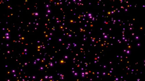 Abstract Glowing Squares Celebration Overlay