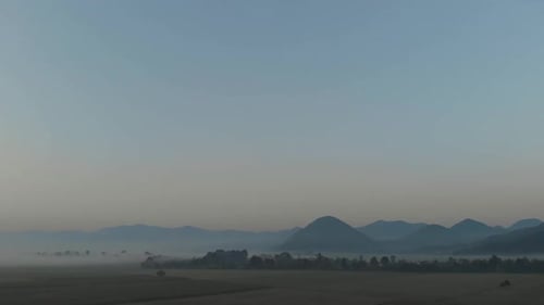 Autumn Sunrise of a Beautiful Mountain of Carpathians