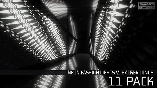 Abstract Geometric Light Tunnel Motion Background Loop Pack