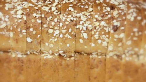 Close Up of a Sliced Grain Bread