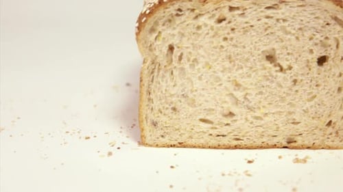 Close-Up View of Delicious Whole-Wheat Bread Loaf