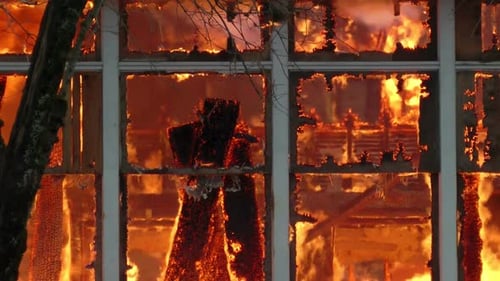 Fire Consumes A Building 3