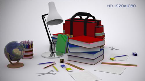 School Equipment Background