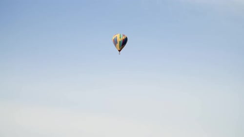 Beautiful Rocky Landscape of Crimea with Colorful Hotair Balloons Balloons Flying on Sunset HDR Time