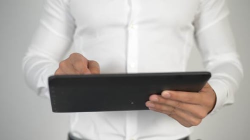 Businessman Using Tablet PC
