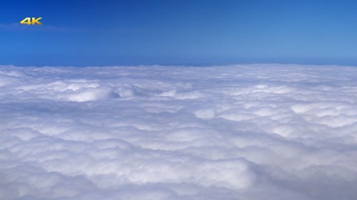 Aerial View of White Puffy Clouds Under Blue Sky