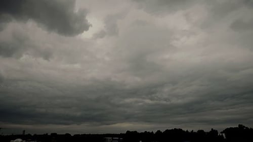 Time-Lapse of Dark Grey Storm Clouds