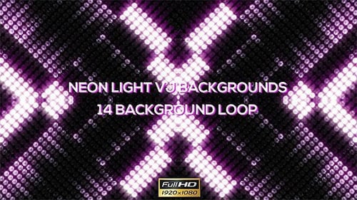 Neon Lights Geometric VJ Looping Background