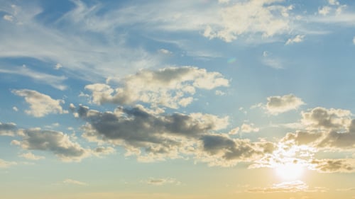 Time Lapse of Clouds at Golden Hour