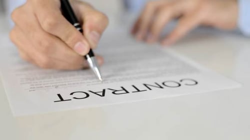 Formulaire de contrat de remplissage d'affaires
