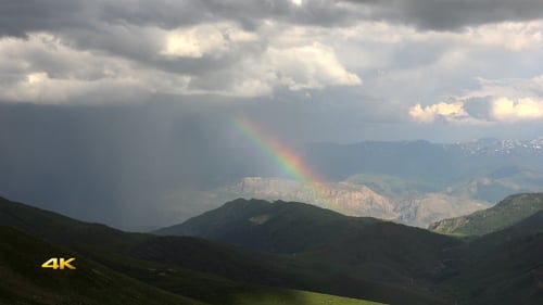 Rainbow Landscape on the Mountain