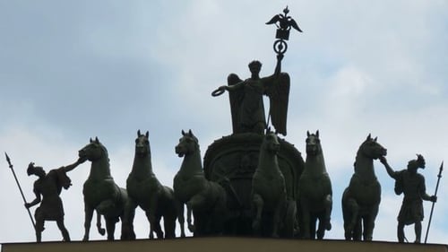 Sculpture Above The General Staff Building