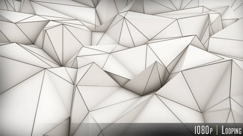 White Abstract Geometric Low Poly Background Animation