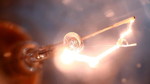 Lightbulb Filament Glowing Orange