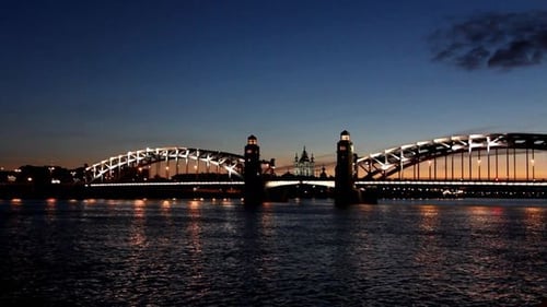 Peter The Great Bridge In White Nights
