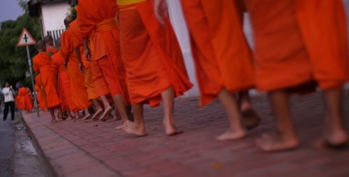 Monks Walking