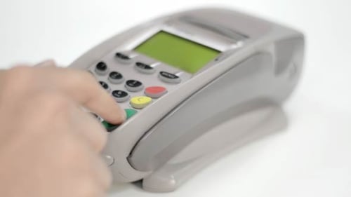 Entering Numbers on a POS Terminal Keypad