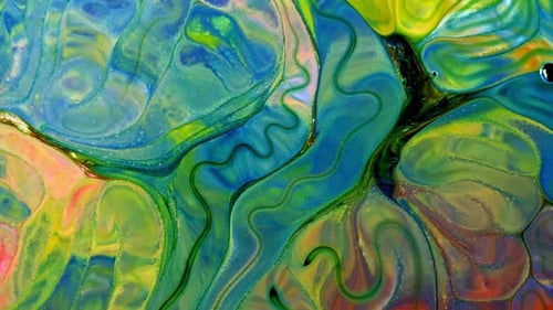 Arte abstrata de tinta colorida 306