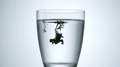 Goutte d'encre dans l'eau, Ralenti