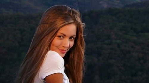 Blonde Woman Posing Outdoors at Golden Hour