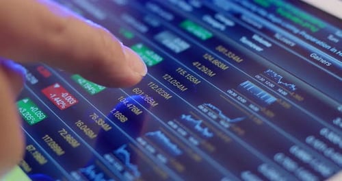 Tablet computer with stock market analysis