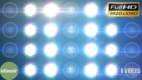 Dynamic Pulsating Stage Lights Wall Animation Background