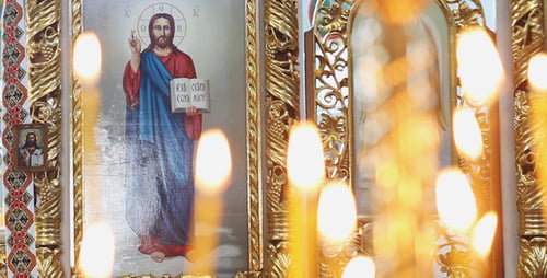 Religious Icons and Candles