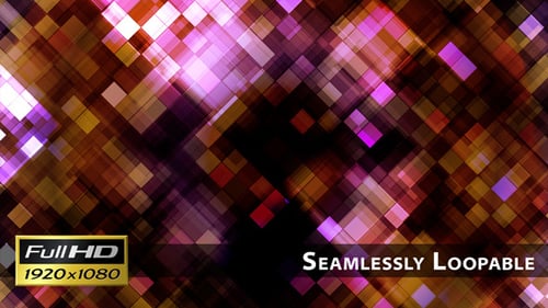 Abstract Geometric Light Squares Background Loop