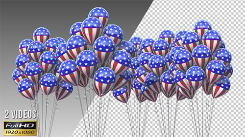 Gently Floating 3D American Flag Balloons for Events