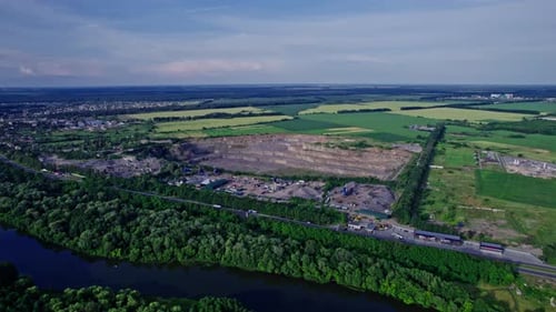 Open Pit Mine Dumpers Quarrying Extractive Industry Stripping Work