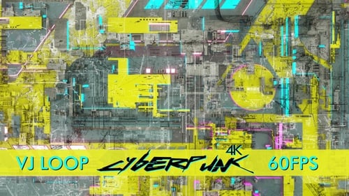 4k Cyberpunk Dirty Yellow Vj Loop