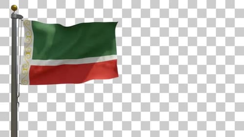 Realistic Waving Flag of Chechnya