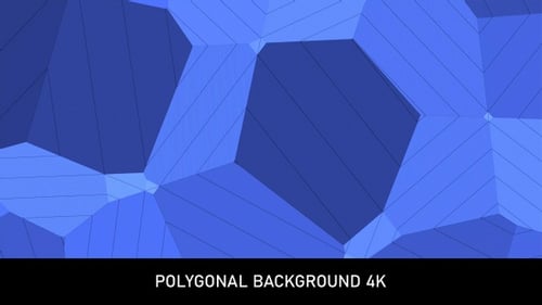 Abstract Blue Geometric Polygons Morphing Seamless Loop Background