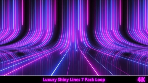 Dynamic Neon Futuristic Lines Looping Background