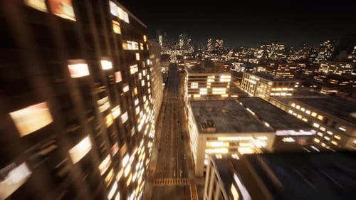 Beau Drone aérien Hyperlapse Vue de la ville moderne urbaine