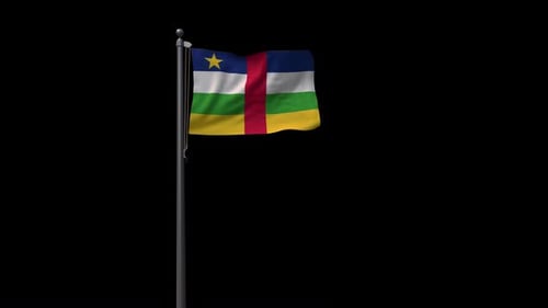 Central African Republic Flag Waving Animation