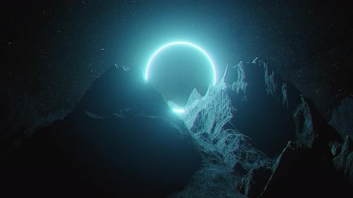 Beautiful Minimalistic Fantastic Landscape