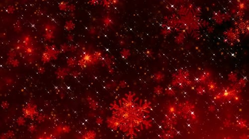 4k rote Schneeflocken