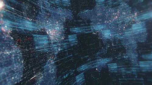 Futuristic Digital World Map Global Network Background Animation