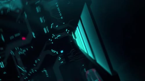 Futuristic Corporate Opener with Abstract Digital Data Flow