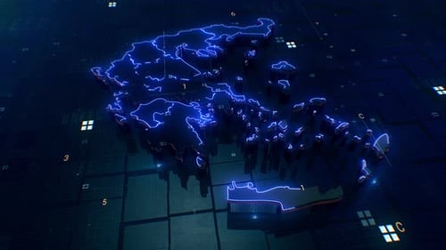 Greece Map 4k Loop