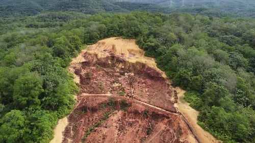 Luftaufnahme, Rodung und Erosion