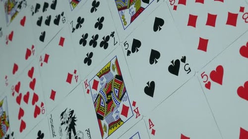 Colorful Suits and Numbers on Playing Cards