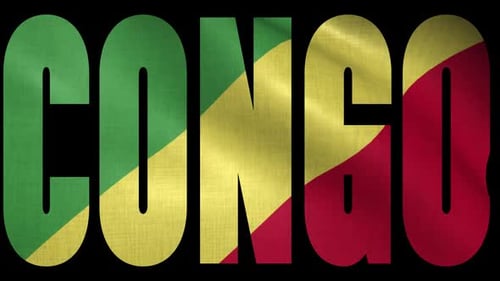 Kongo R. Flagge in Ländernamen