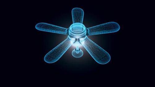 Ceiling Fan Hologram 4k