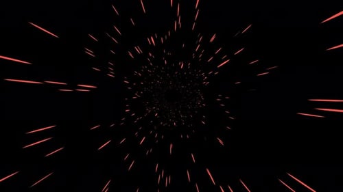 Abstract Hyperspace Warp Speed Tunnel Animation